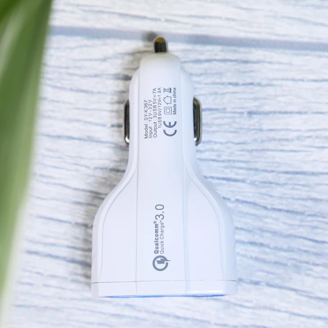 
3 USB output cigar jack QC 3.0 fast charging car charger Settpower KS-K367 