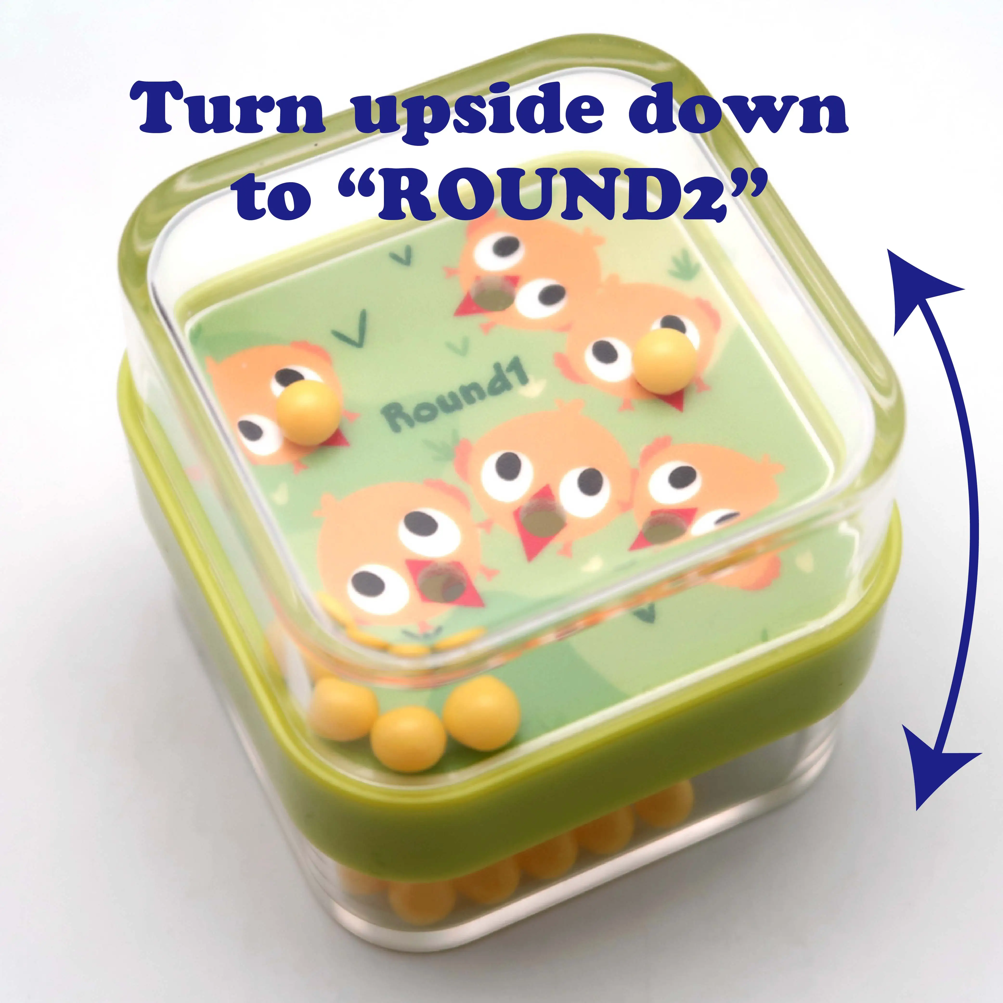 Game Cube for fun and balance Trainer 2-1/8 inch Two sides plastic maze game Feeding Chicken
