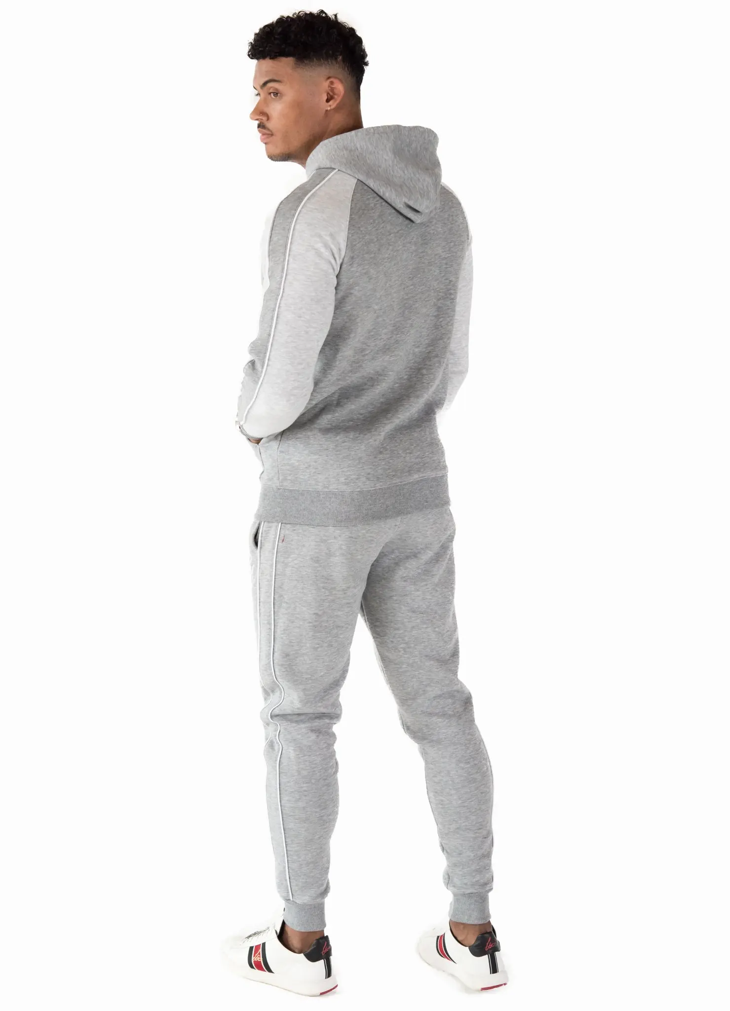 Мужской флисовый спортивный костюм на молнии темно-синий Повседневный Спортивный из 2 предметов зиму 2021