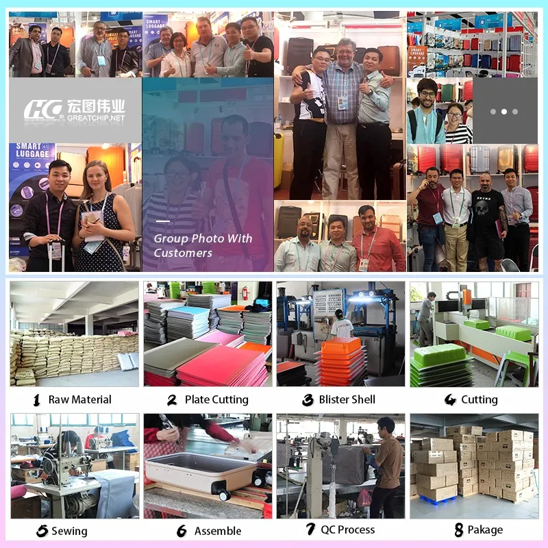 Luggage set trolley handles travel carrier luggage size smart suitcase