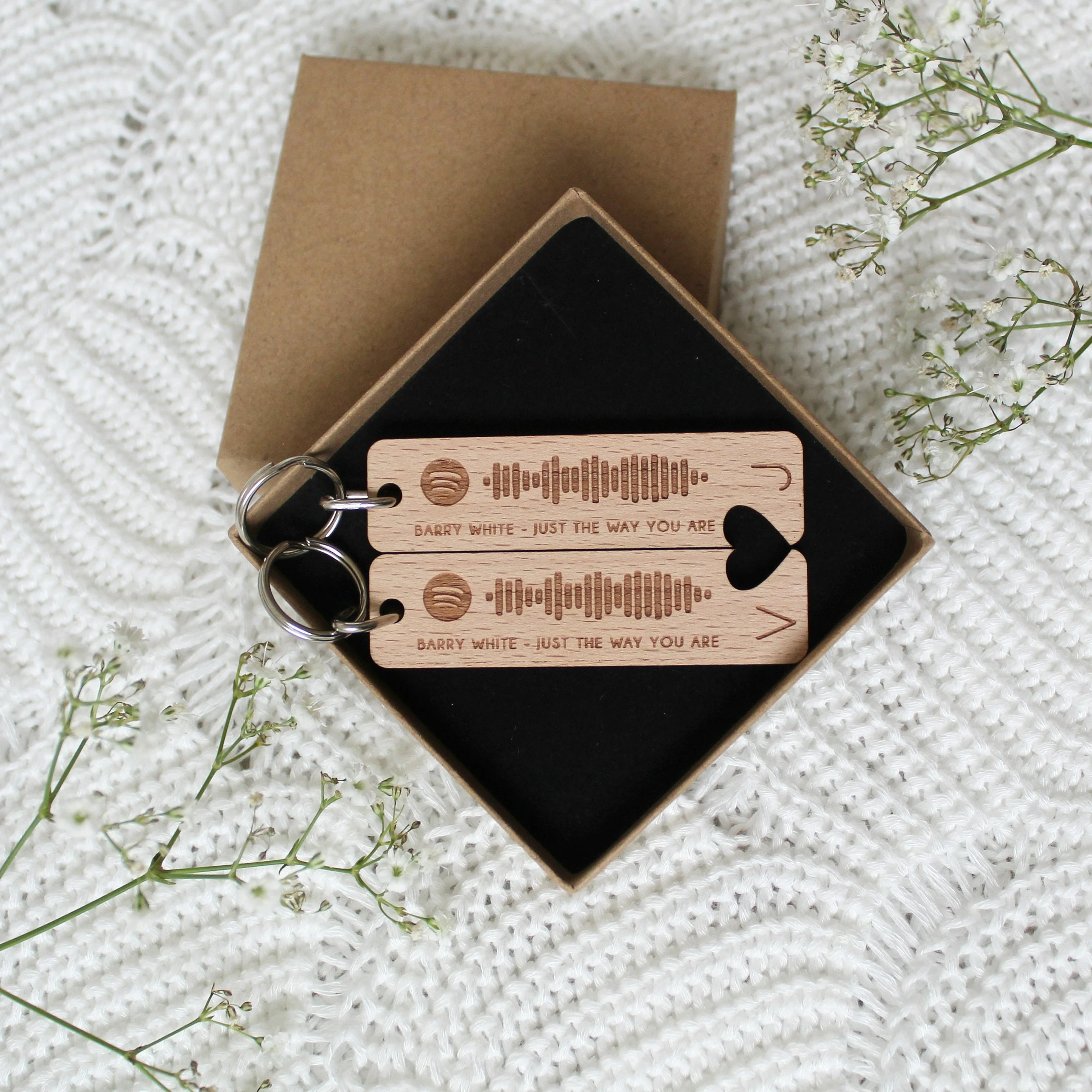 Well Priced Pair Of Personalised Spotify Code Keyring Custom  Key Chain With Premium Price