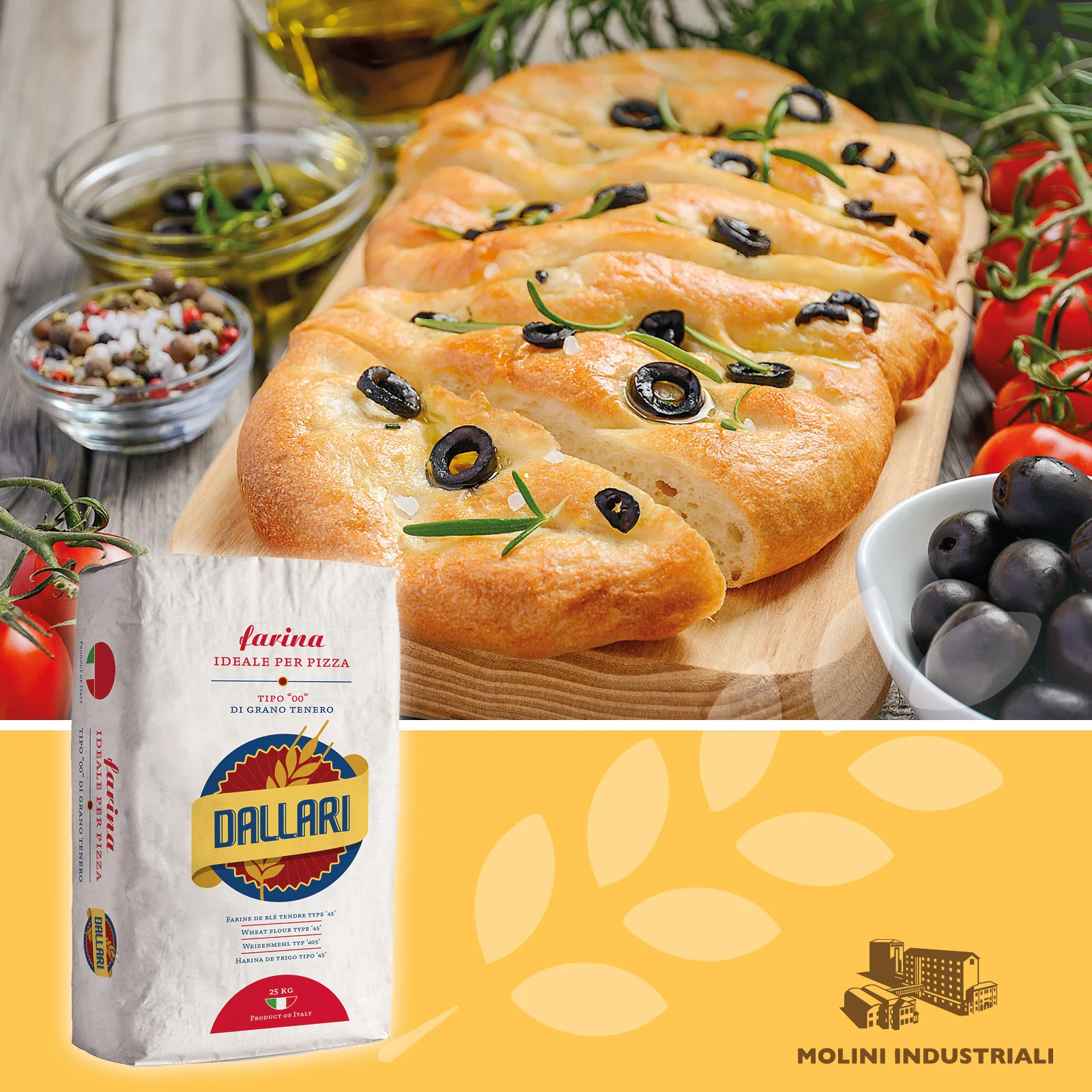 Высококачественная итальянская мягкая пшеничная мука для пиццы типа «00» для пищевого сервиса и ресторана 25 кг