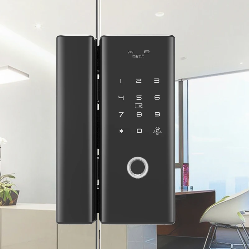 Hot Sale Wifi Glass Door Lock Digital Sliding Door Lock Glass Smart Card Lock cerraduras inteligente para puertas de vidrio