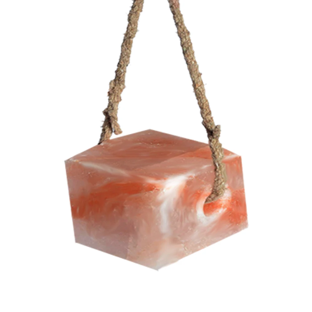 Sheep Horse Cattle Healthy Growing Himalayan Salt Animal Pink Salt Lick For Livestock Cattle Square Shape With Rope
