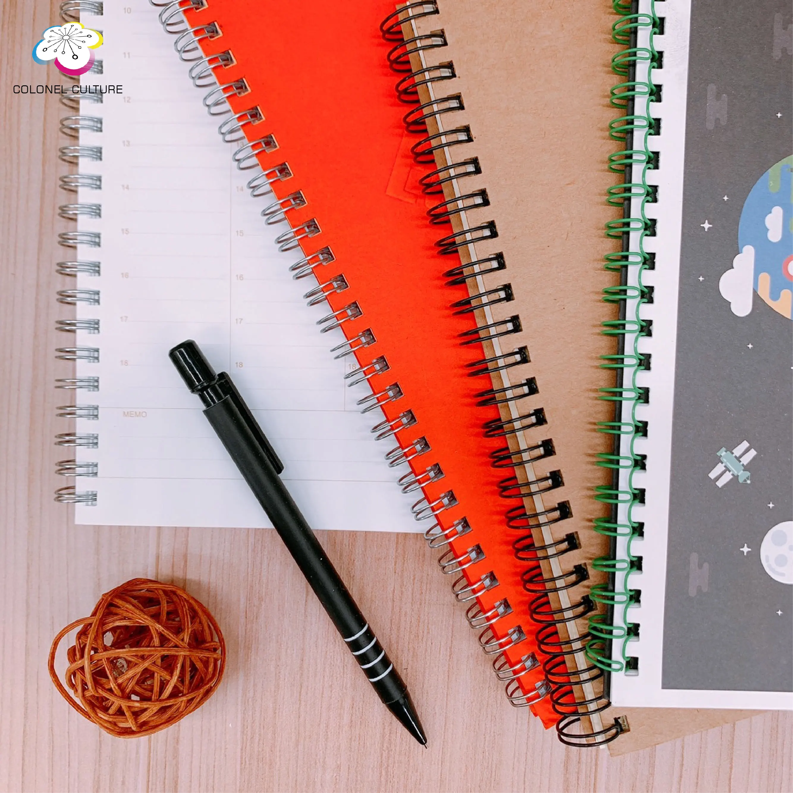 9.2x17.5 cm 48K	Wholesale Biodegradable Notebook Spiral Recycled Notebook