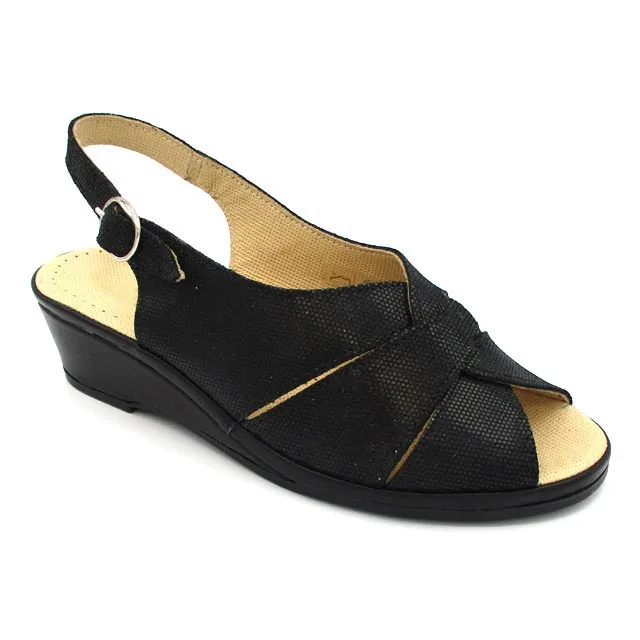 Italian Premium Quality California working anatomic insole Leather Woman Sandals Comfort Shoes