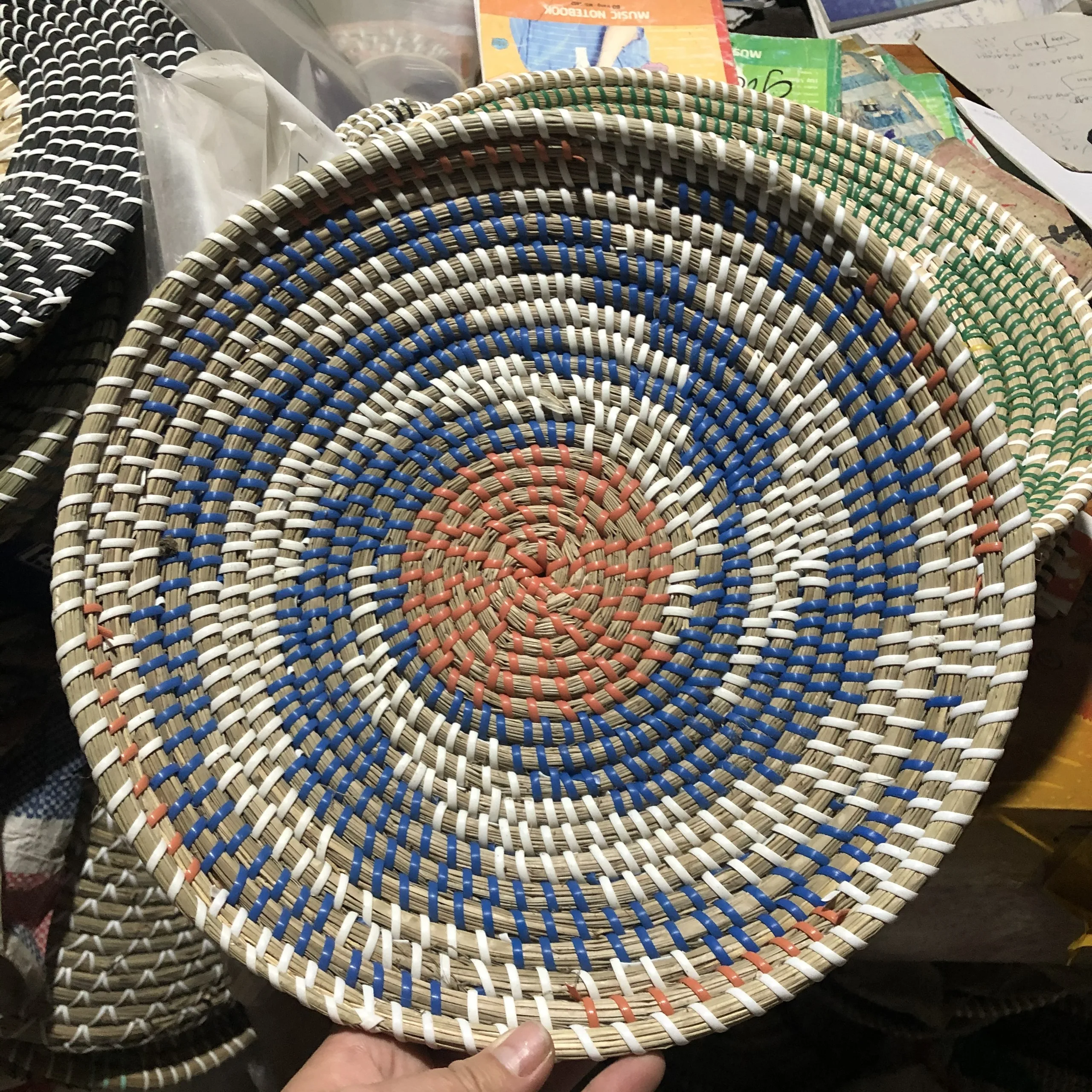 Set 8 Items Hang Wall Decor Seagrass Baskets Customized Quantity Living Room Decoration Cafe Decoration