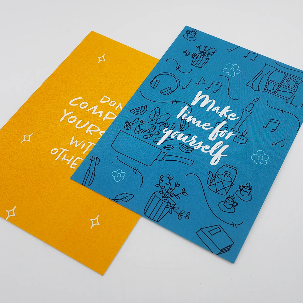 250GSM 1 сторона с покрытием Art карты 148 мм X 105 Разноцветные благополучия предназначен лазером печать под заказ принтом