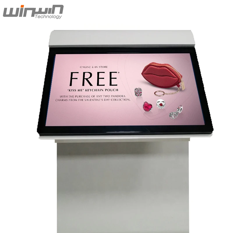 Table Stand Digital Signage 43 inch Touch Screen Android Information Kiosk
