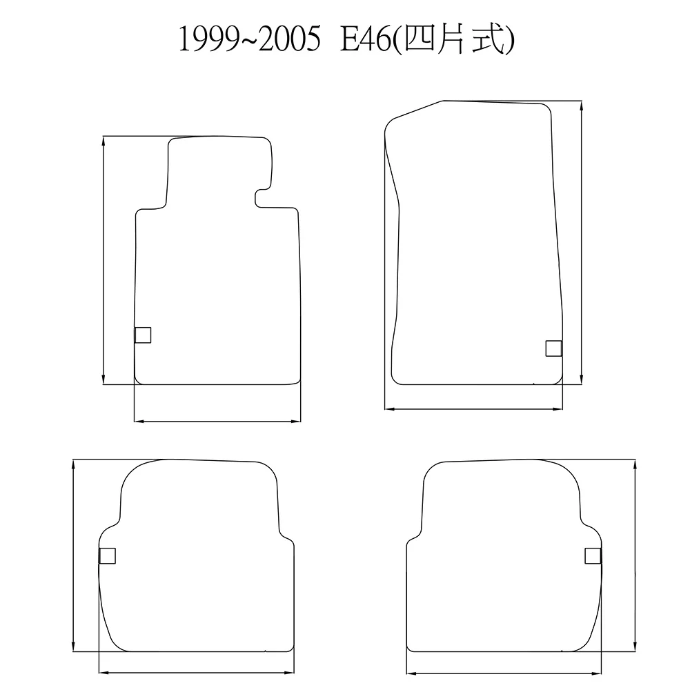 Завод Тайвань Премиум ковер изготовленные на заказ автомобильные коврики для bmw E46 4 предмета в комплекте
