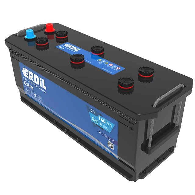 Плоская Высококачественная батарея D4a 12 в 140 Ач марки Erdil, сверхмощная батарея для грузовиков от производителя
