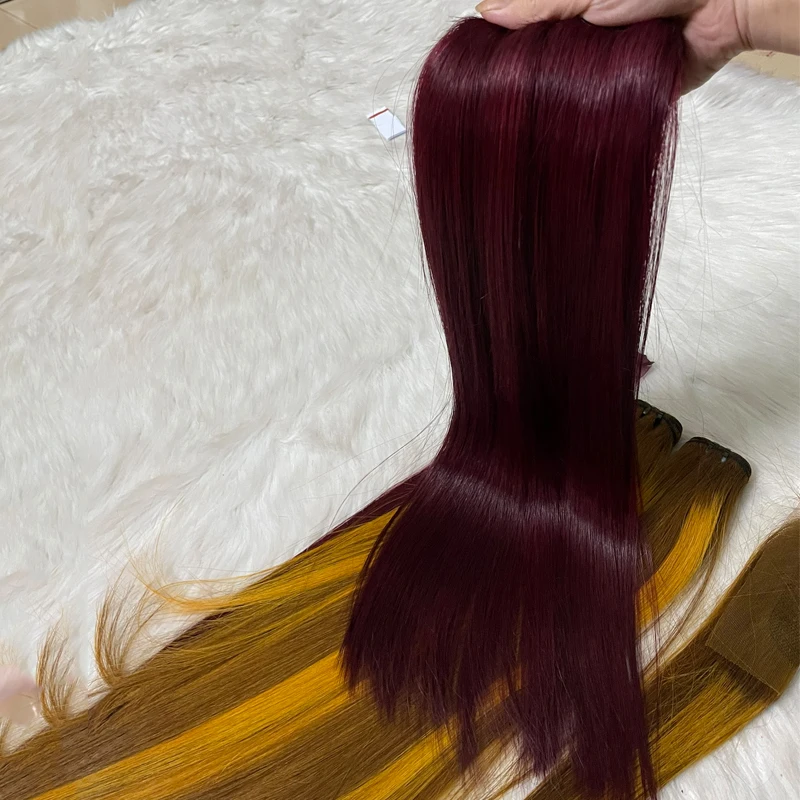 No Change Texture After Washing 28 Inch Bone Straight Human Hair Extensions Bundles With Closure