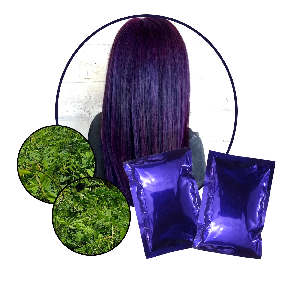 Ammonia Hair Dye Indigo Powder No-Damage to Hair Finest Quality