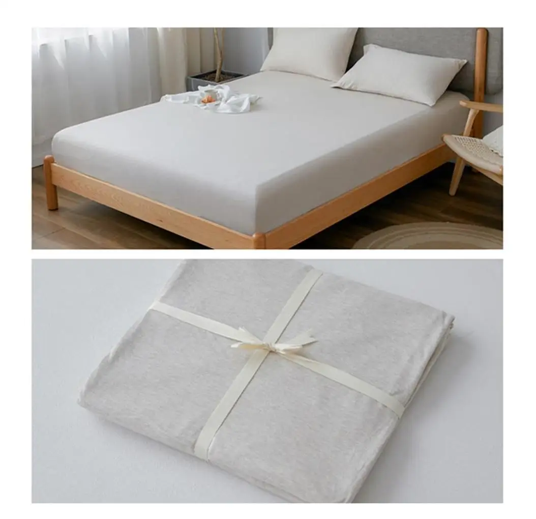 Простыня односпальная 100% хлопок Джерси мягкая простыня оптовая продажа от