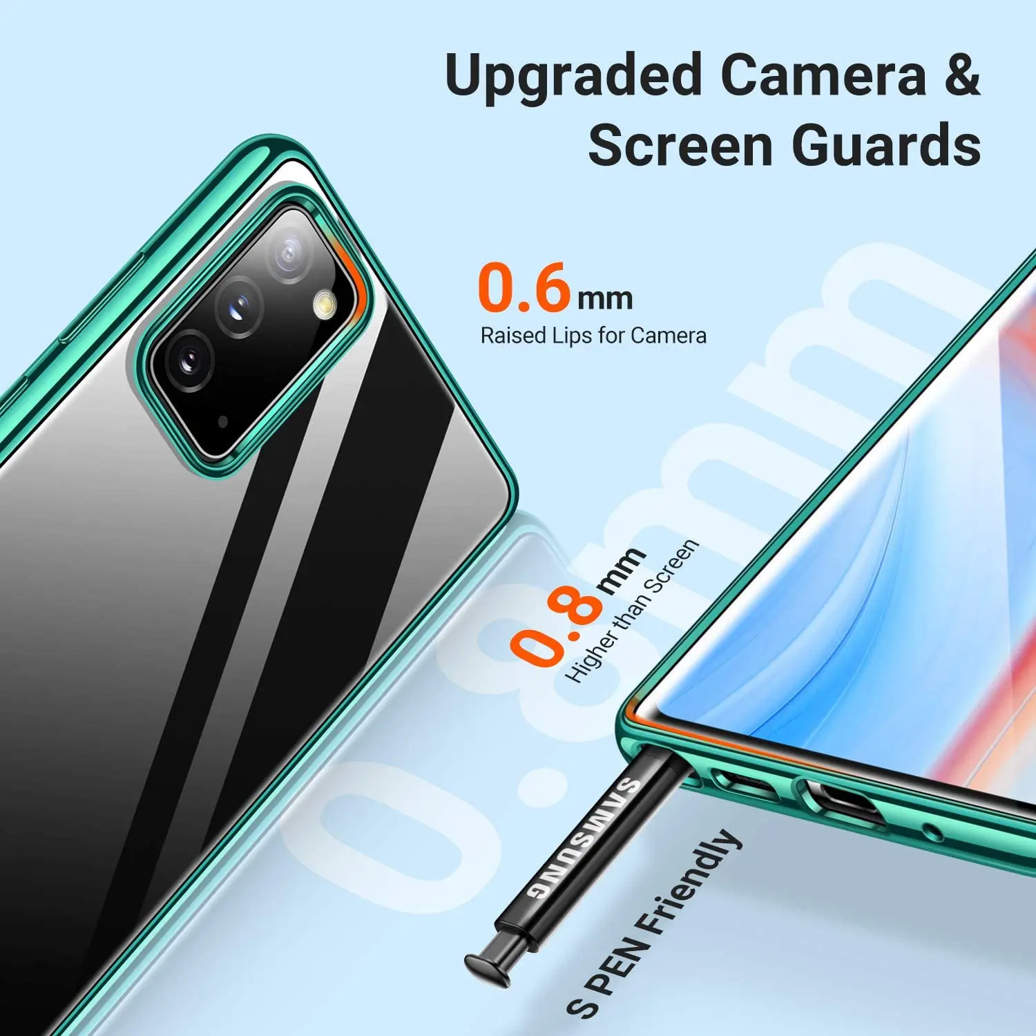 Прозрачный ударопрочный чехол TORRAS серии 2021 для Samsung note 20 6 7 дюйма