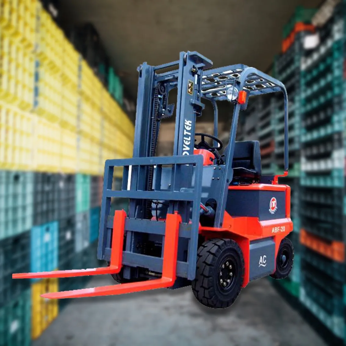 Customized fast delivery warehouse electric forklift with triplex mast
