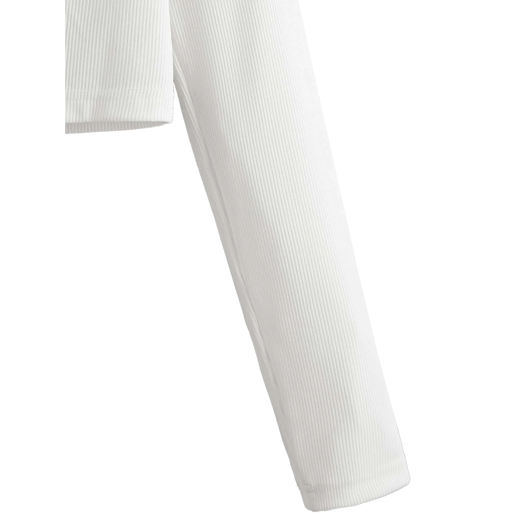 Wholesale White Color long Sleeve V Neck Custom Fitness Wears New Fashion Crop Tops For Women