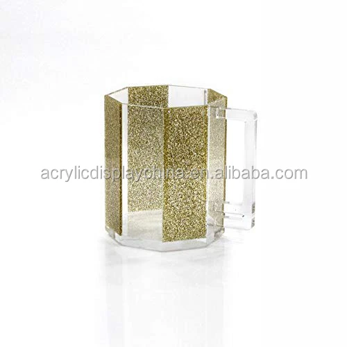 Чашка для мытья рук Lucite юdaica Al Netilat Yadayim-двойная ручка еврейских рук-блестящее золото