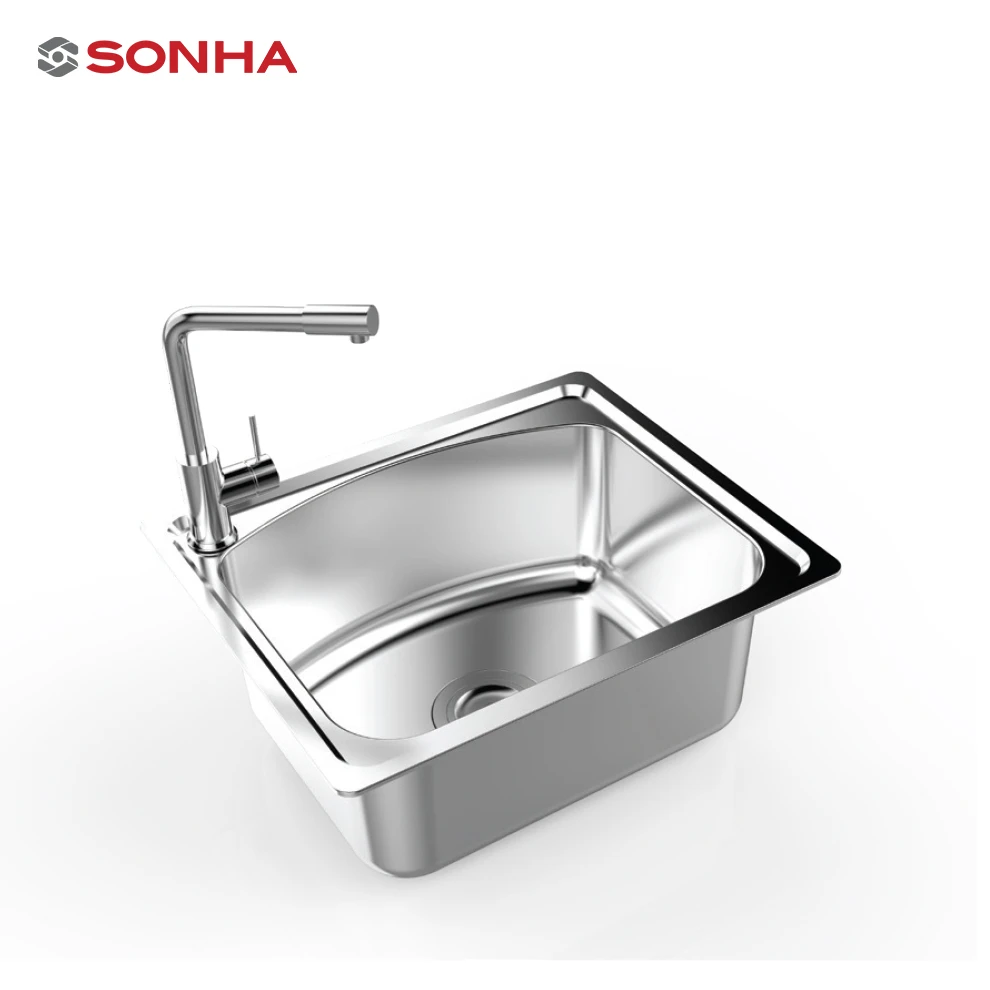 Small Kitchen Sinks Stainless Steel SUS304 Pressed Kitchen Sinks Single Bowl