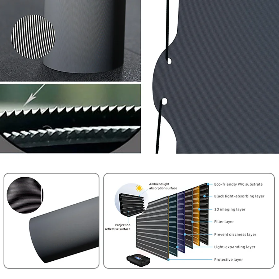 SCREEN PRO 150 inch T-Prism Anti-Light floor rise projector screen alr ultra short throw projector screen for 4k laser projector