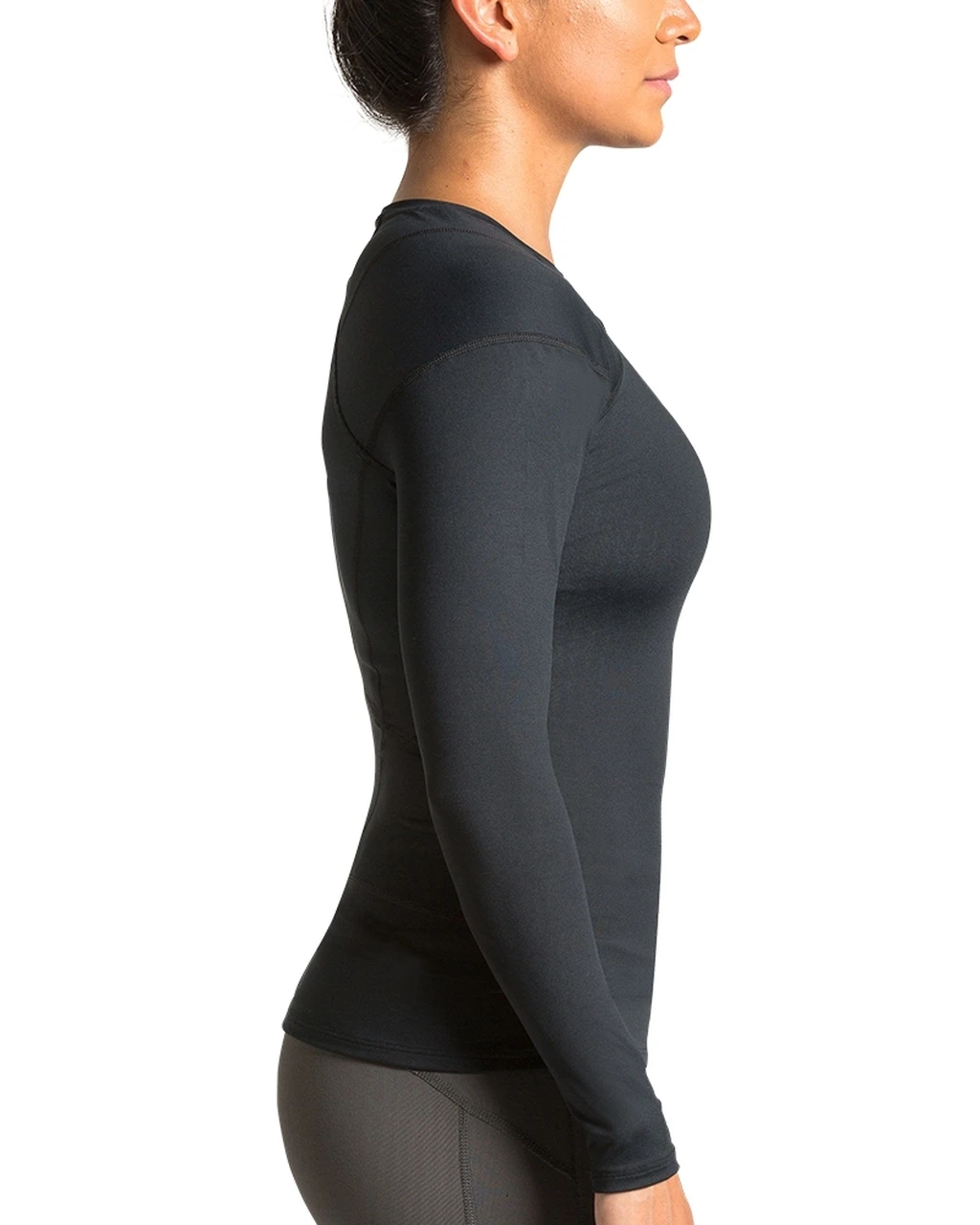 Women long sleeve shoulder support compression shirt custom made basic body fitness support shirts for women comfortable t shirt