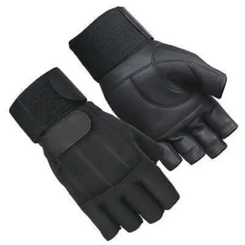 Leather Weight Lifting Padded Long Strap Gloves Training Gym Exercise Fitness