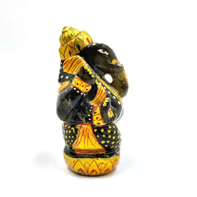 Labradorite Painting Ganesh Lord Ganesha Vinayaka Ganapati Statue carving labradorite stone