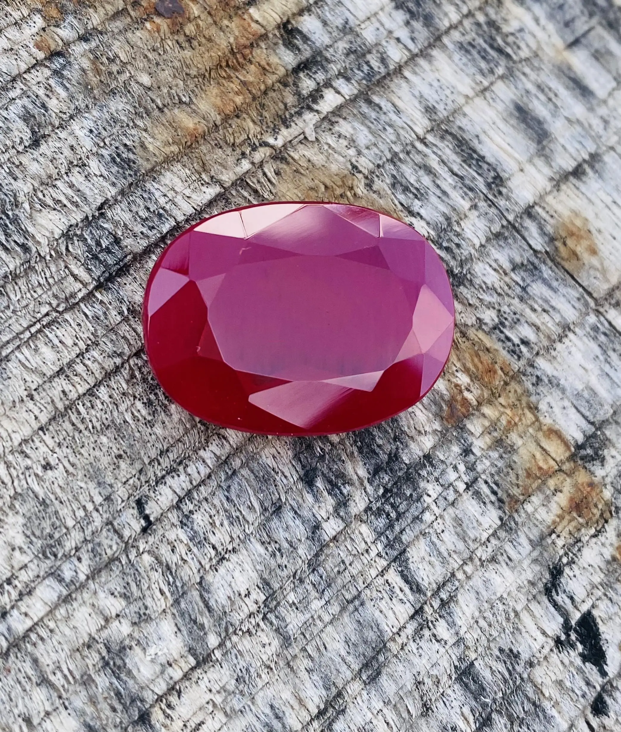Oval Lab Created Corundum Ruby Gemstone Factory Wholesale Price 5# Red Ruby Loose Gemstone