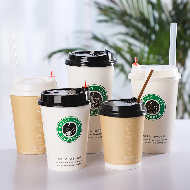 Hot selling 500ml 20oz paper cups eco friendly disposable yogurt white ice cream coffee paper cup with cover lid