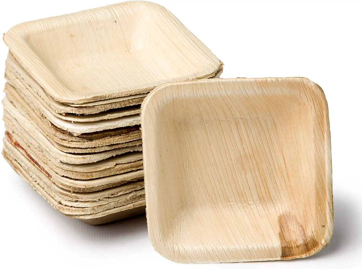 organic disposable Biodegradable areca leaf Plates and Wholesale Palm Leaf Areca bowls spoon