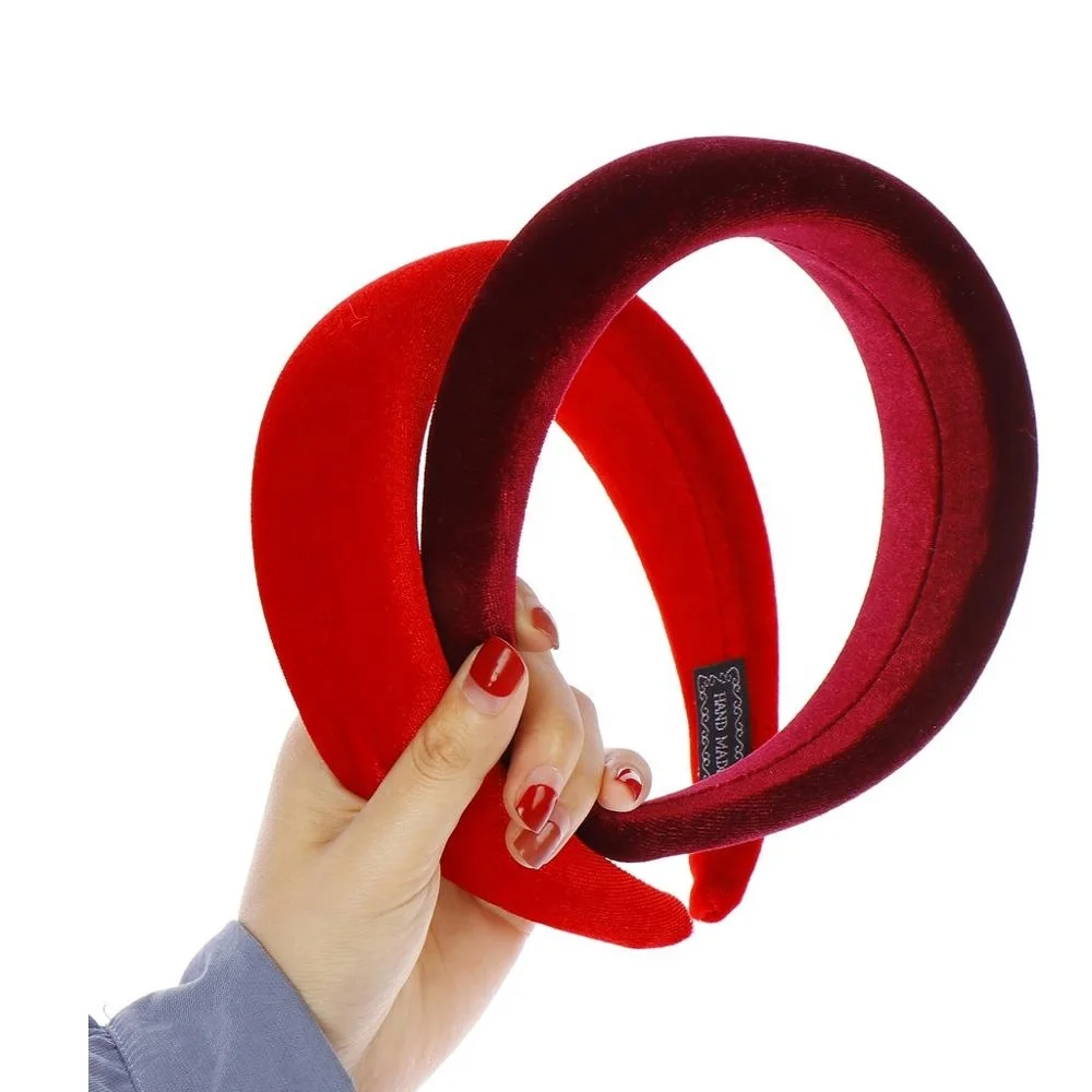 Wholesale Custom New Fashion Soft Casual Headwear Women Velvet Thick Sponge Hair Accessories Headbands