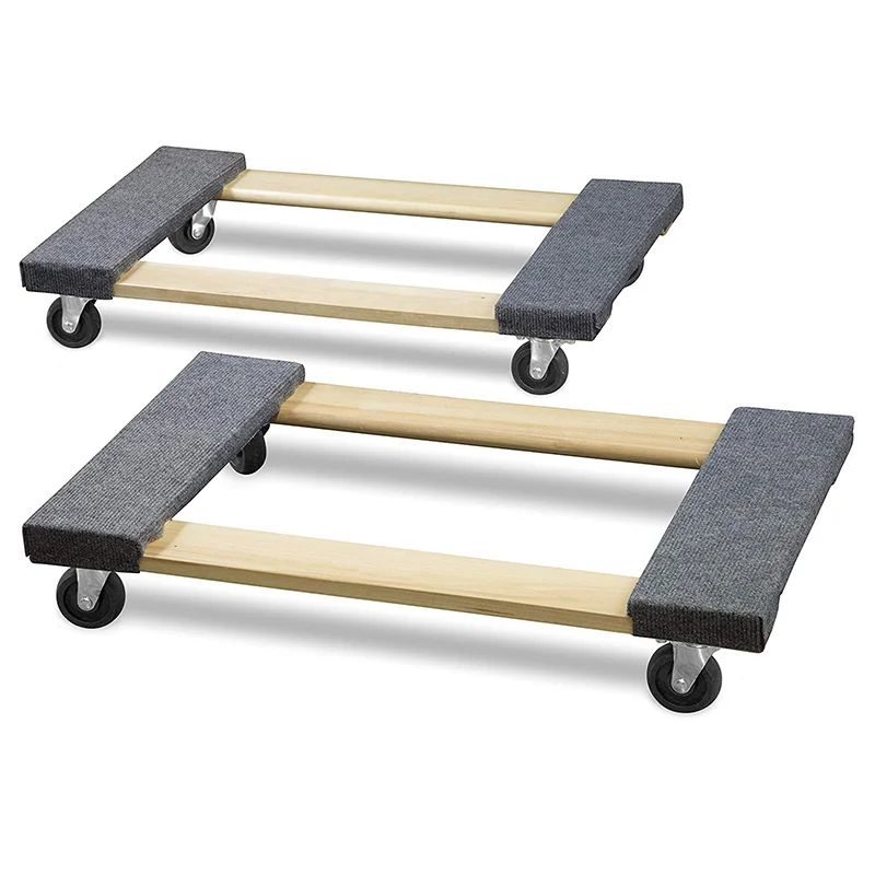 Four-wheel Plastic High Capacity Lightweight Polypropylene Smoothly Approach All Directions 660lbs Wood Mover Dolly