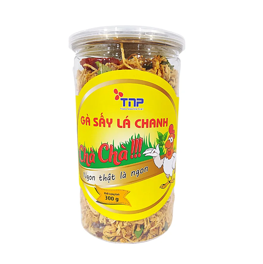 Wholesale Dried Lemon Chicken 300g (jar) Delicious Dried Lemon Chicken Hot item meat snacks Made in Vietnam