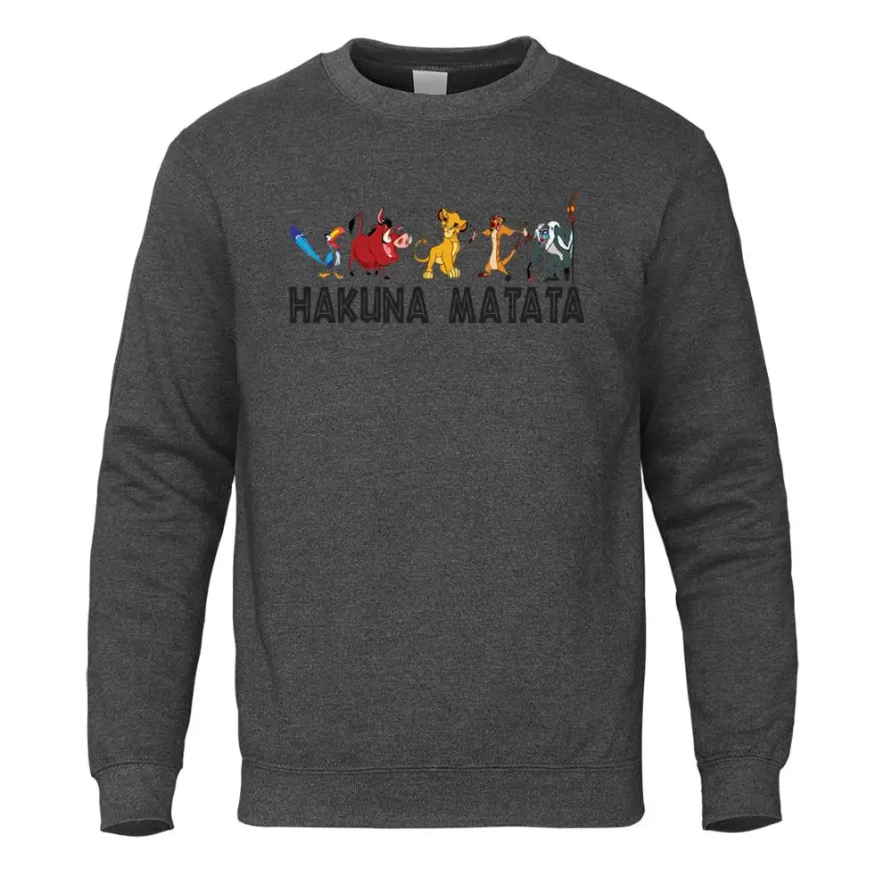
Fashion Lion King Print Sweatshirt Men Casual Anime Sportswear Men Autumn Pullover Winter Street wear 