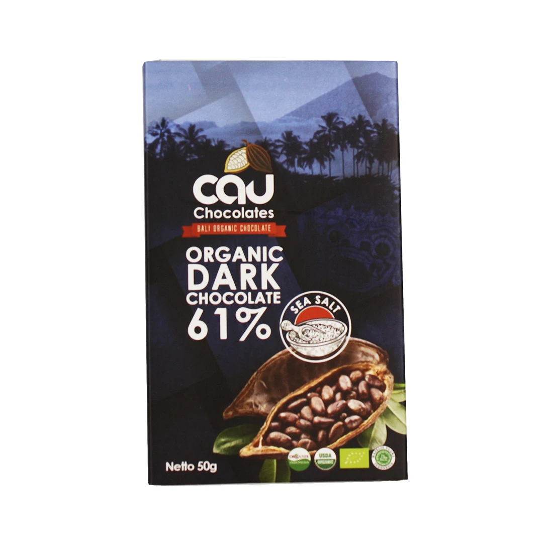 ORGANIC DARK CHOCOLATE 61 % WITH SEA SALT