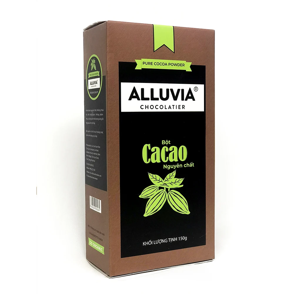 
Good taste pure Cocoa powder ALLUVIA 200gr from the Mekong Delta Vietnam 