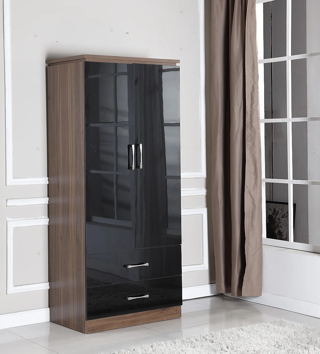 High Gloss Bedroom Furniture Sets 3 Piece Trio Wardrobe Drawers Chest & Bedside cabinet