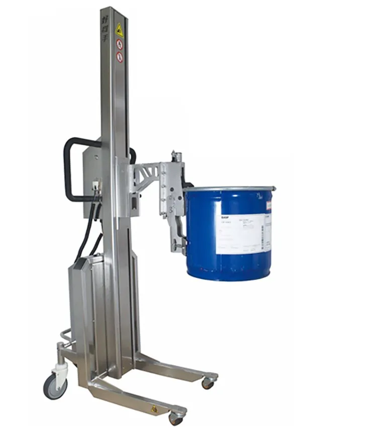 Stainless steel lifting cart for laboratory warehouse