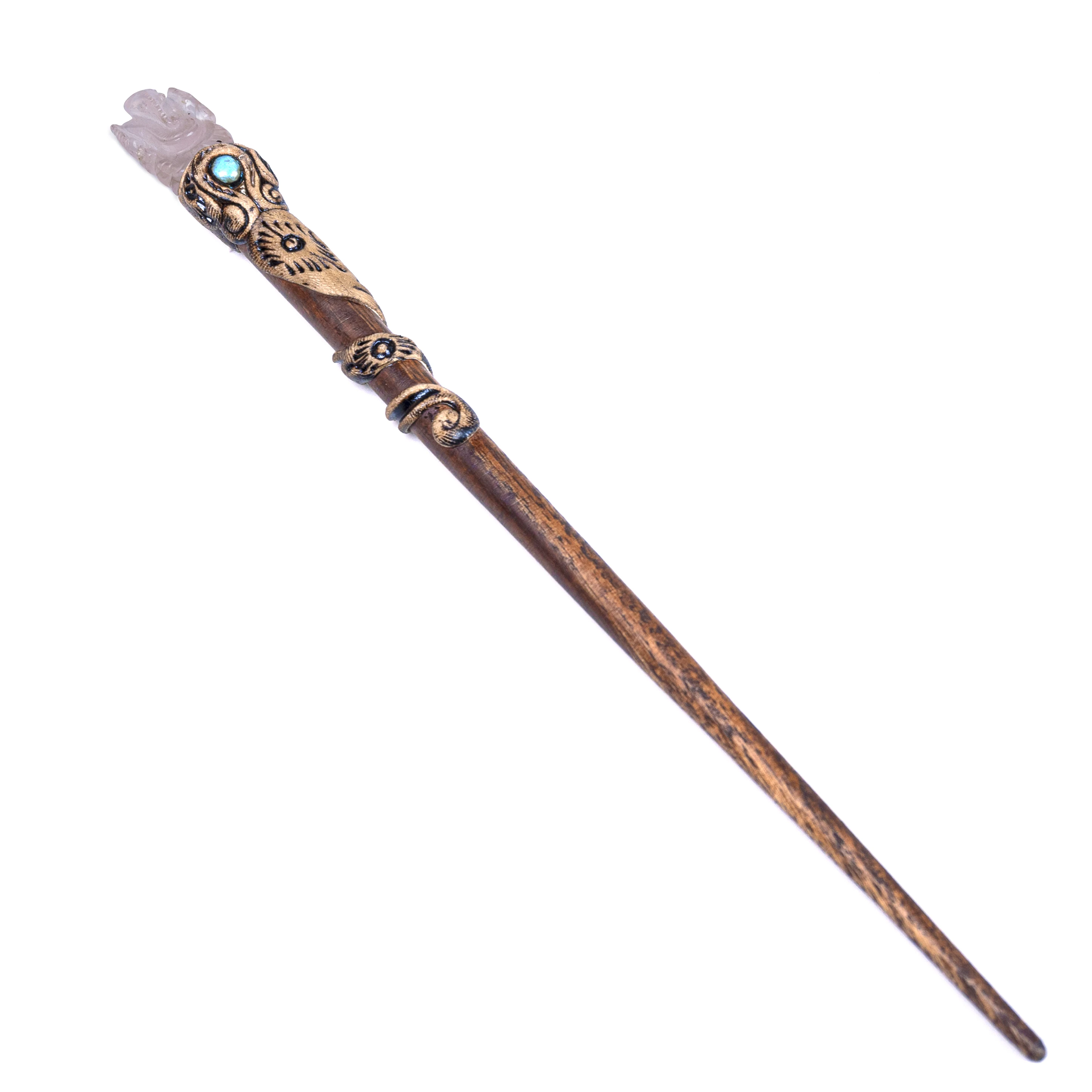 Розовый кварц Ганеша статуя аксессуар для волос, резинка для волос крышка с ацетат палочки для женщин аксессуары для волос