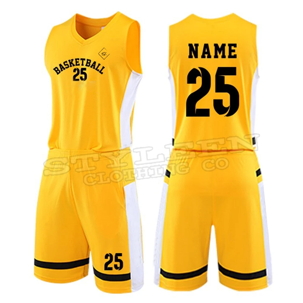 Polyester Custom Men Sublimation Reversible Basketball Uniform Basket Ball Jersey