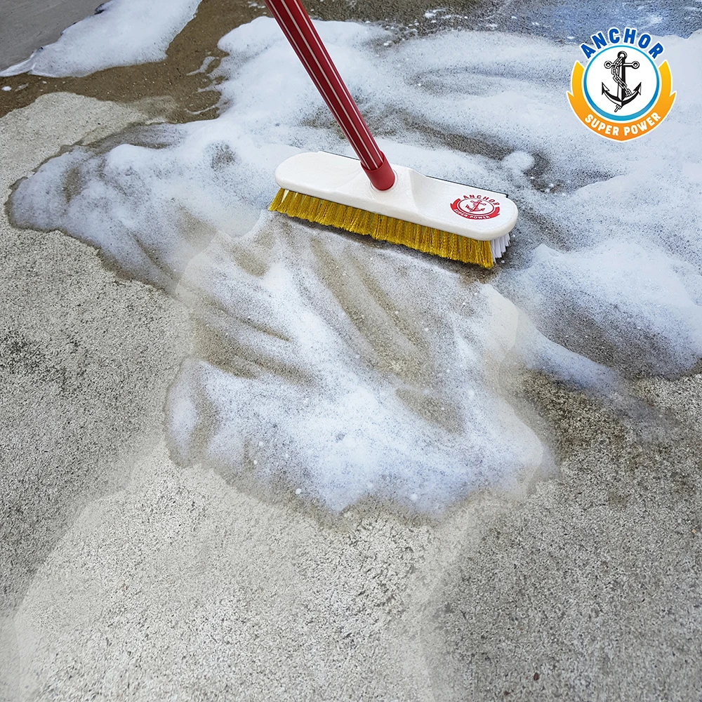 
Anchor Super Big Brass Wire Broom With Steel Handle and Squeegee For Heavy Duty Outdoor Cleaning 