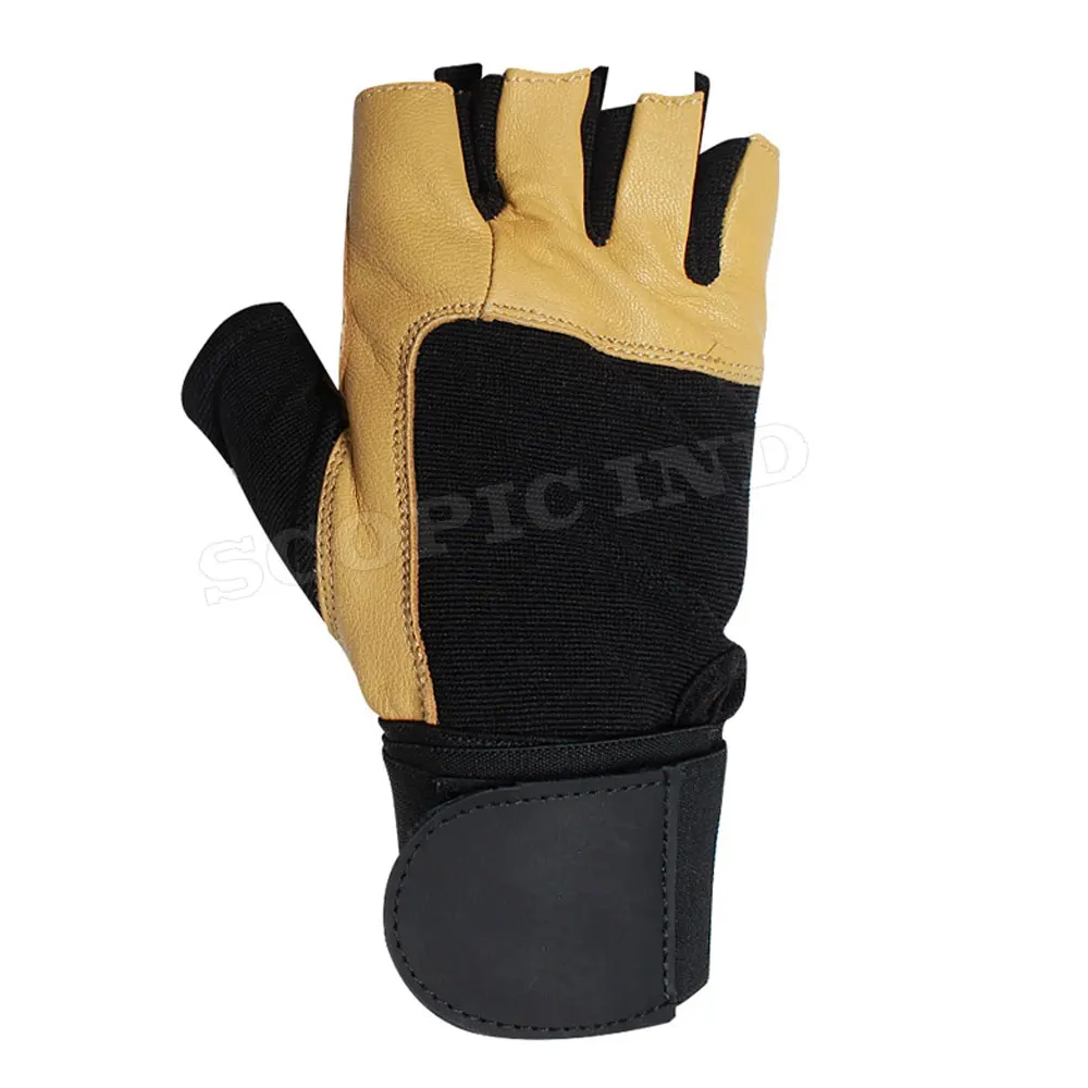 Anti Slip Breathable Sports Workout Fitness Training Weight Lifting Gym Gloves with Wrist Wraps Pink Black Unisex Rubber