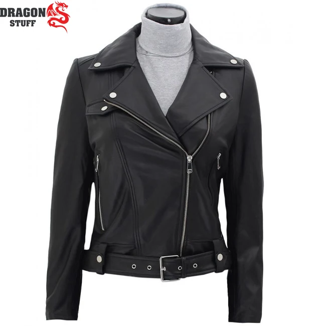 Leather Jacket Leatheryes Custom women Style Real Leather Jacket With Removable Hood
