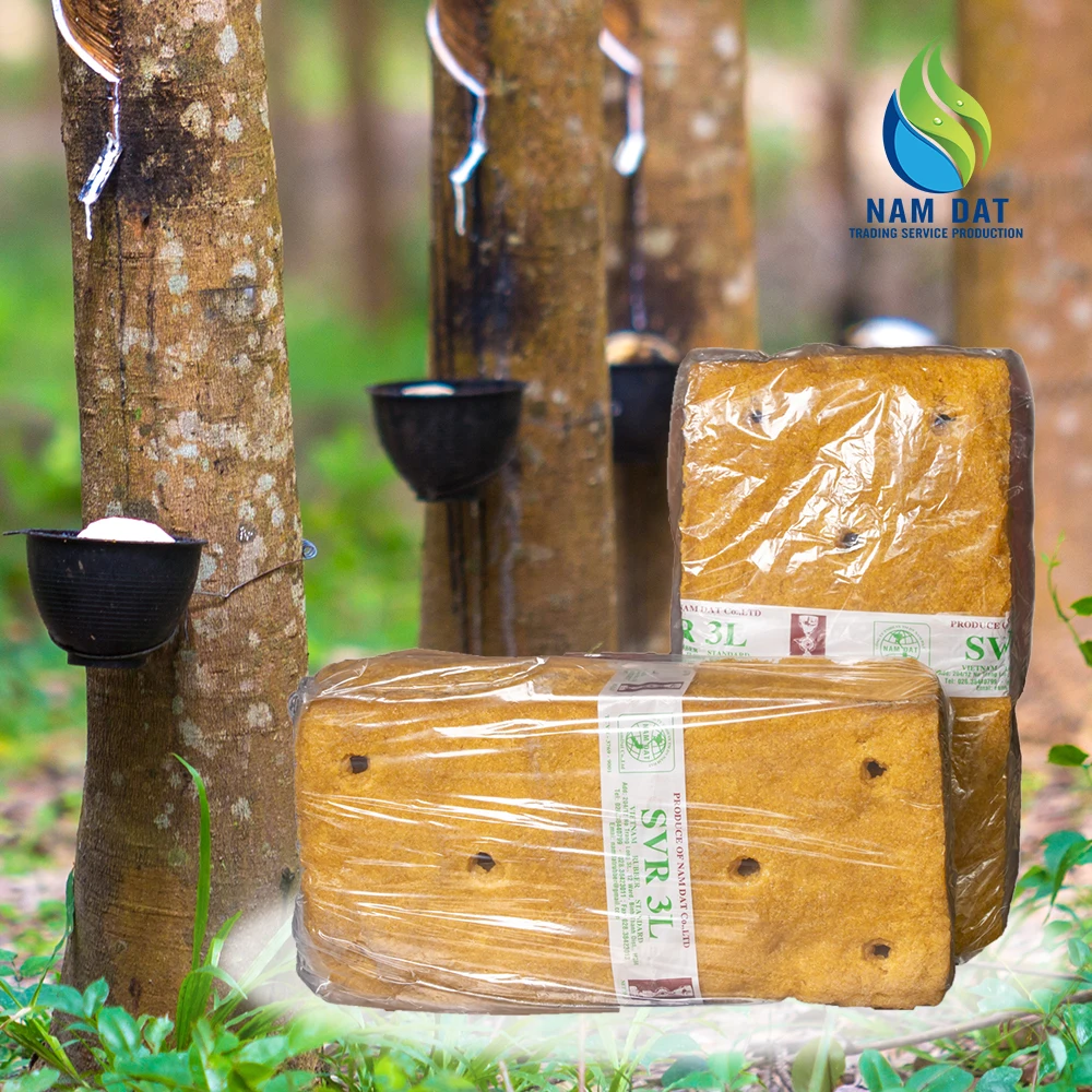 Advanced Technology Vietnam Manufacturer High Level Of Purity Yellow Color SVR 3L (TSR 3L) Nam Dat Natural Rubber Raw Materials