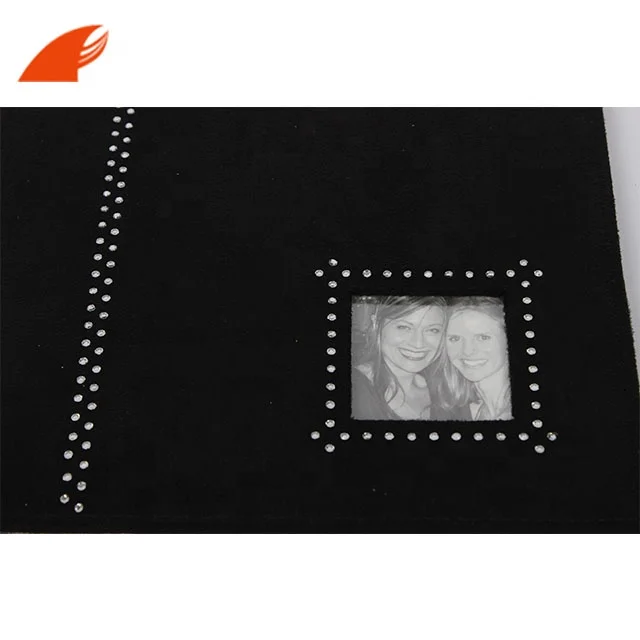 8 X 8 IN  Post bound scrapbook Fabric photo album PP leaflets  album Crystal stone Professional handmade