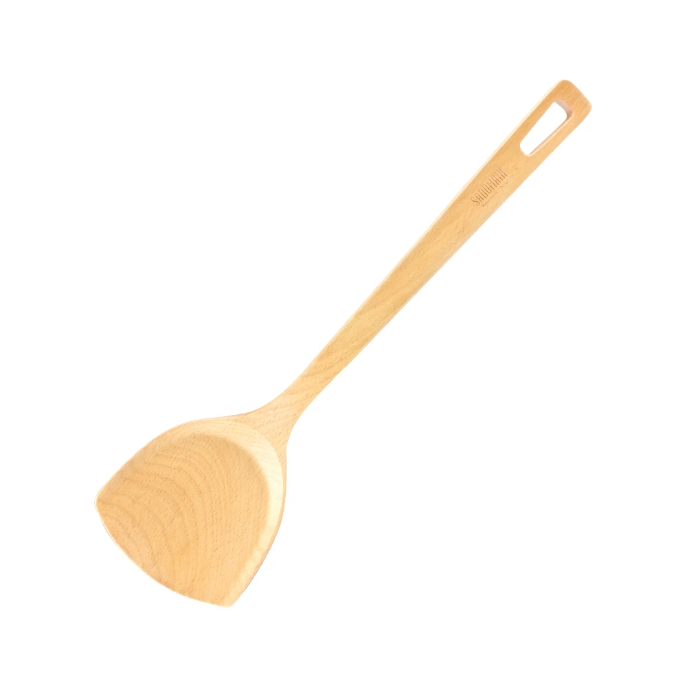 Beech pure hand-made non-stick pot wood spatula  cooking spatula - Large