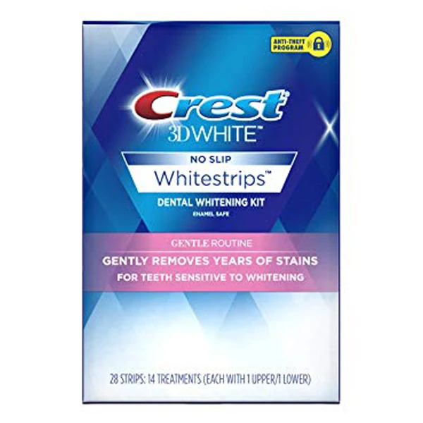 Crest 3D WHITE STRIPS GENTLE ROUTINE TEETH WHITENING KIT 1 box 14 Pouches Original Professional Oral Hygiene strips