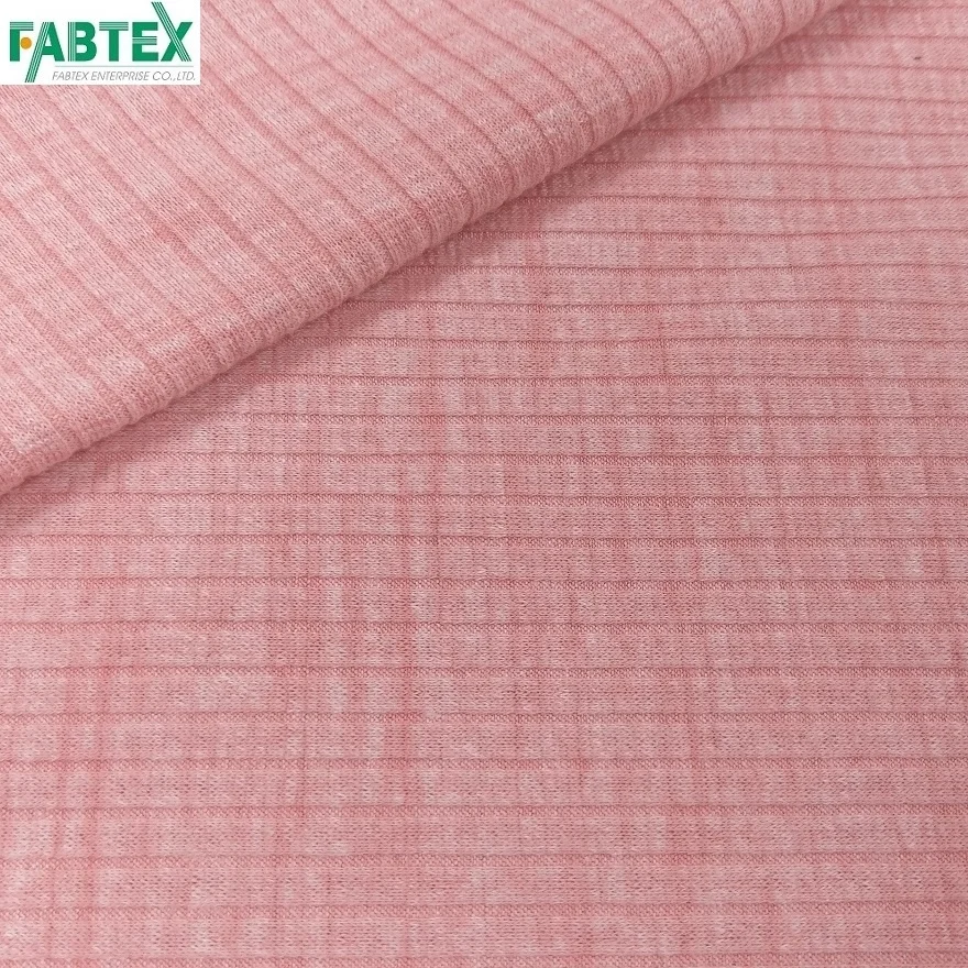 
Stretch wide Rib Fabric High Quality Polyester Rayon Blend Melange color #DRTRL-58265 