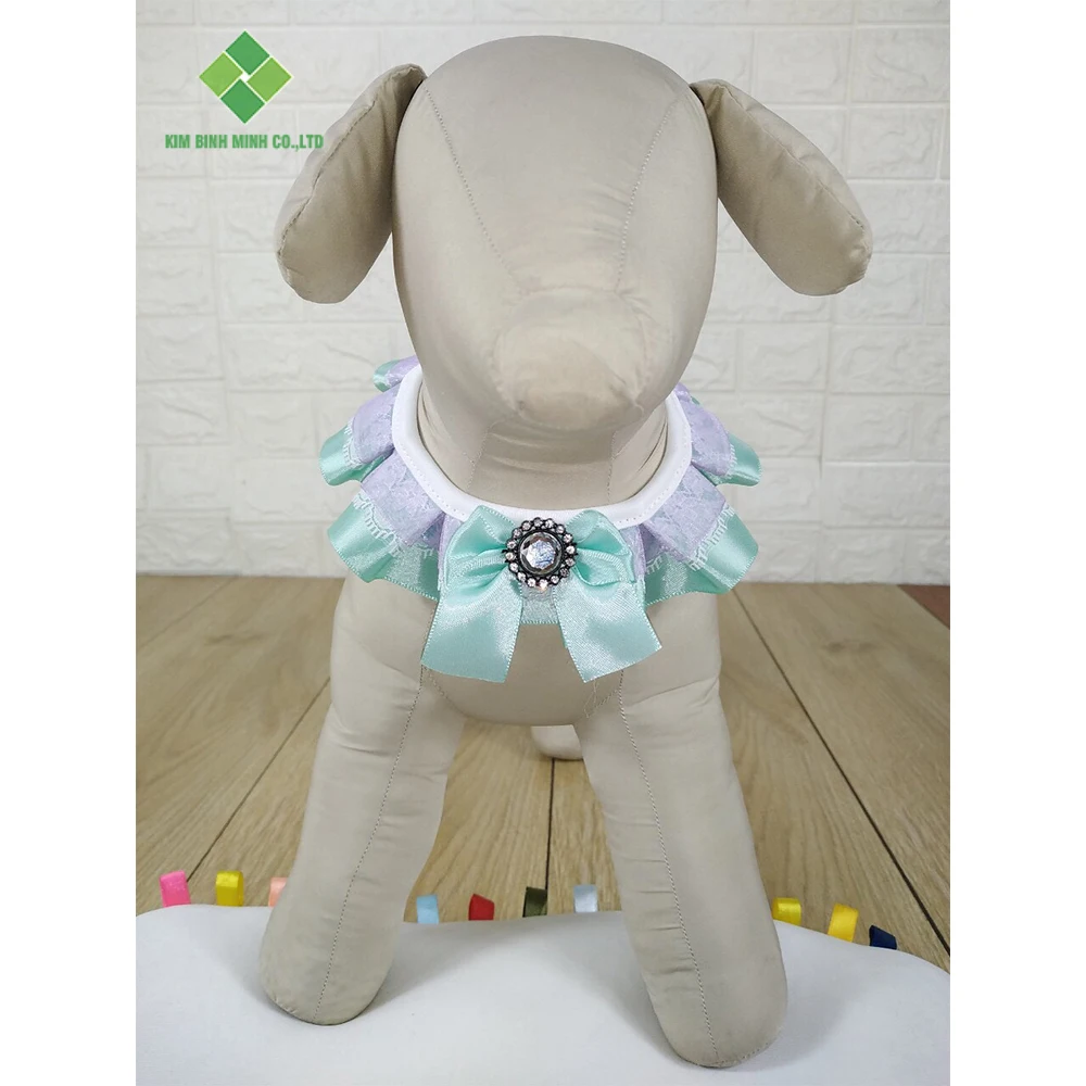 Customizable Cat Accessories Comfy Cloth Printed Necktie Necklace Cute Cat Collar