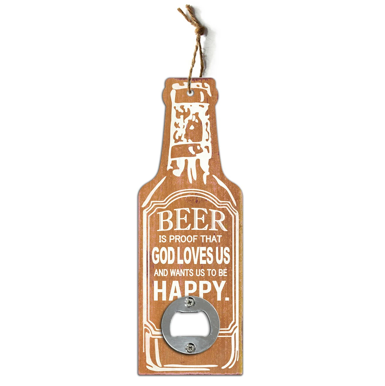 ANTIQUE VINTAGE MDF/METAL BOTTLE OPENER